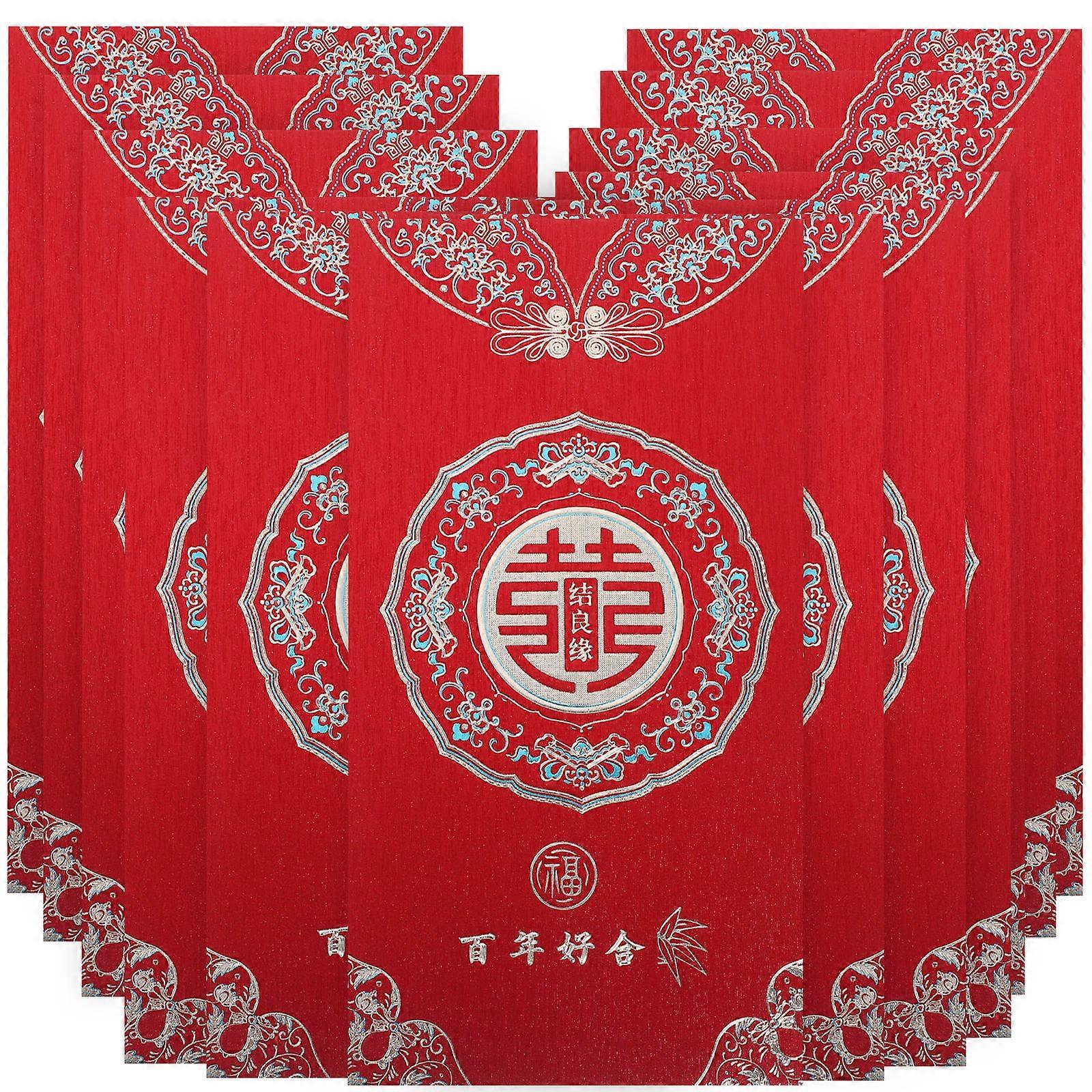 12 Pcs Chinese Wedding Red Envelopes for Cash Gifts with Retro Charm Assorted Colors