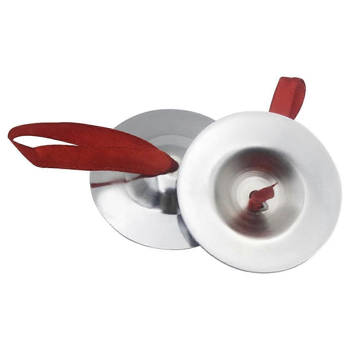 Finger Cymbals Belly Dancing Finger Dancing Finger Zills Finger Musical Instrument for Dancer Party Pair Silver