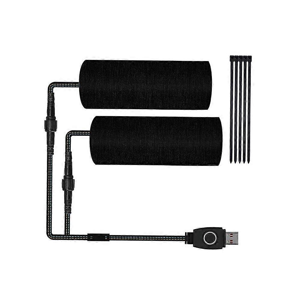 Electric Motorcycle Heated Grips With PET Fabric Cover, Removable Waterproof USB Port, 3-Setting Thermostat Control