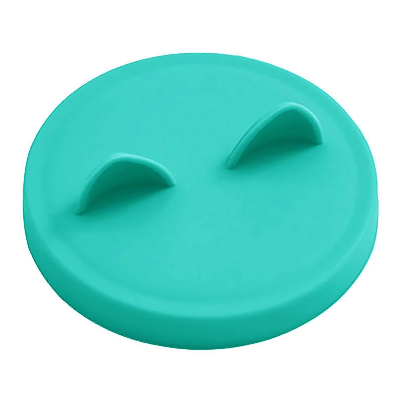 Pet Food Can Lids 9x9x3cm Silicone Lids for Cat Dog Food Reusable Green