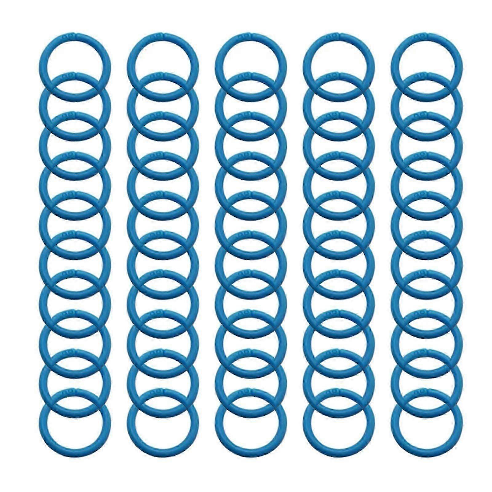 50pcs Colorful Double Buckle Book Rings for Scrapbook Binding and Loose Leaf Storage-Good