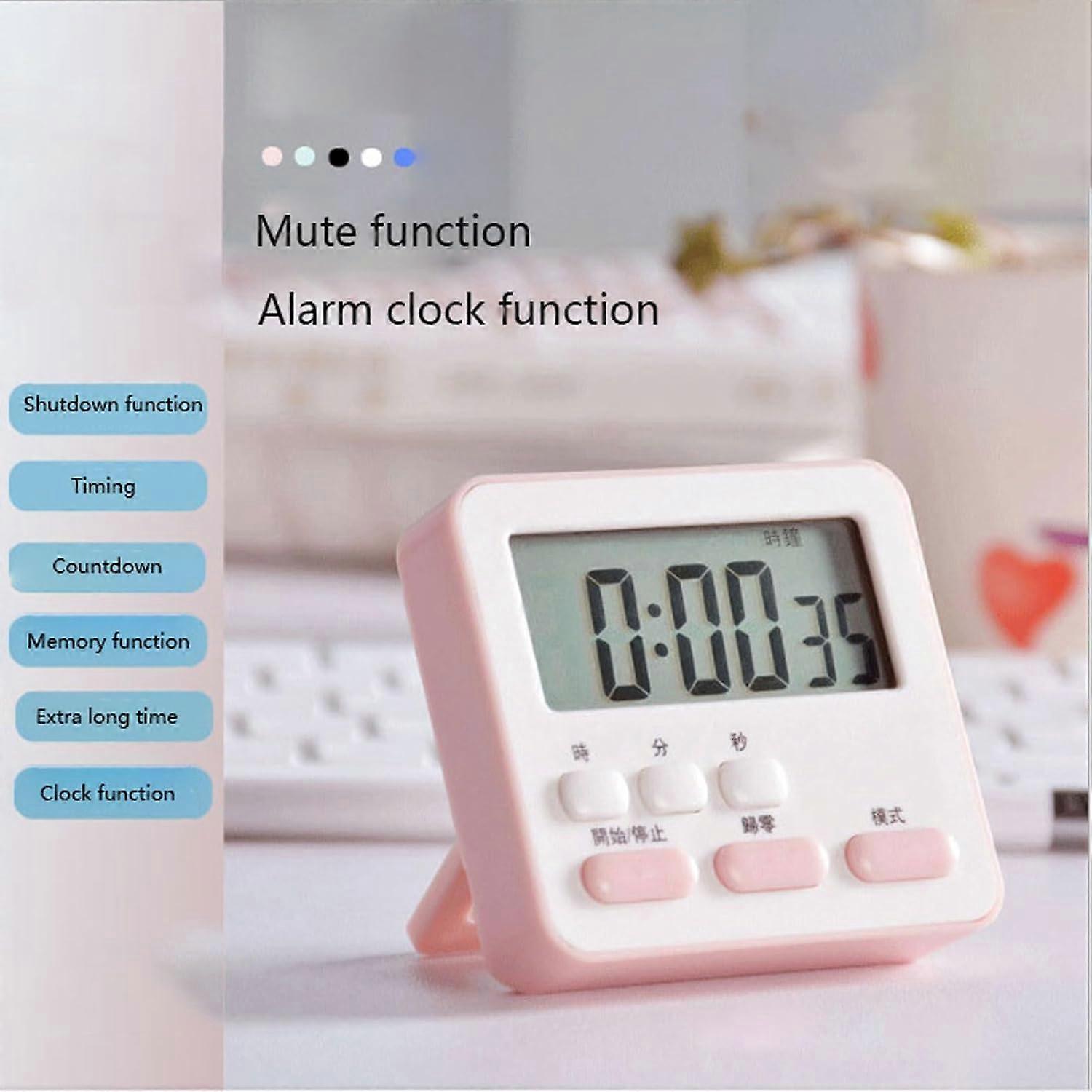 Pink Magnetic Digital Fridge Timer with Countdown Function