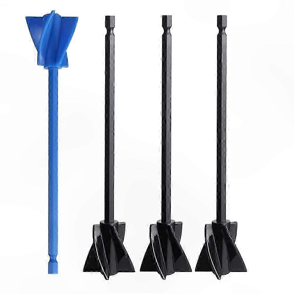 4-Pack Reusable Mixer Paddles for Drill, Ideal for Epoxy Resin and Paint Stirring Applications