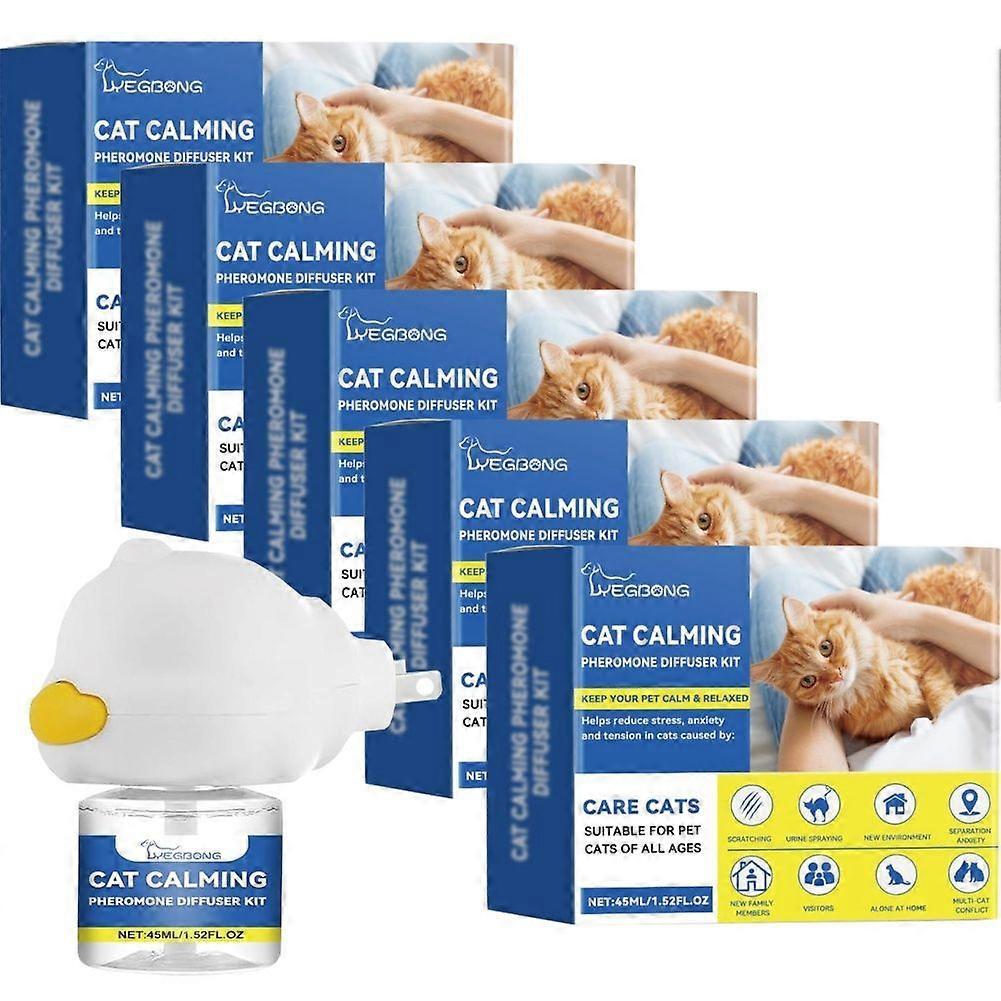 Katt Beroligende Diffuser Katt Følelser Diffuser 45ml Langvarig Feromon Plug-in Avslappende midler Ro Avslappende Hjem Katt Rolig Avslappende