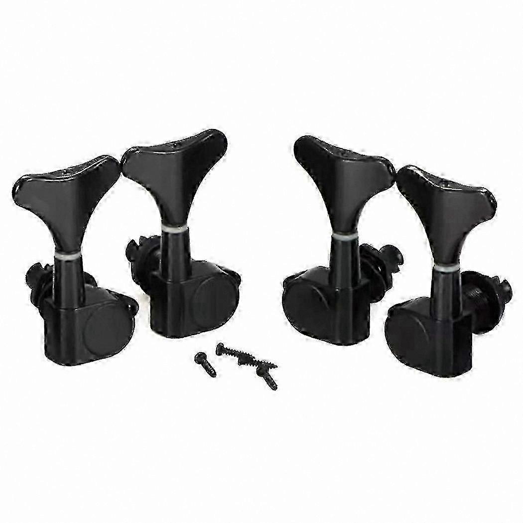4-Pack Bass Guitar Tuning Pegs, 2 Right & 2 Left Machine Heads for Precision and Jazz Bass Models