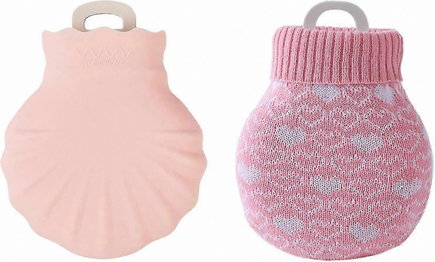 Portable Mini Hand Warmer with Soft Knitted Cover and Durable Shell Pink