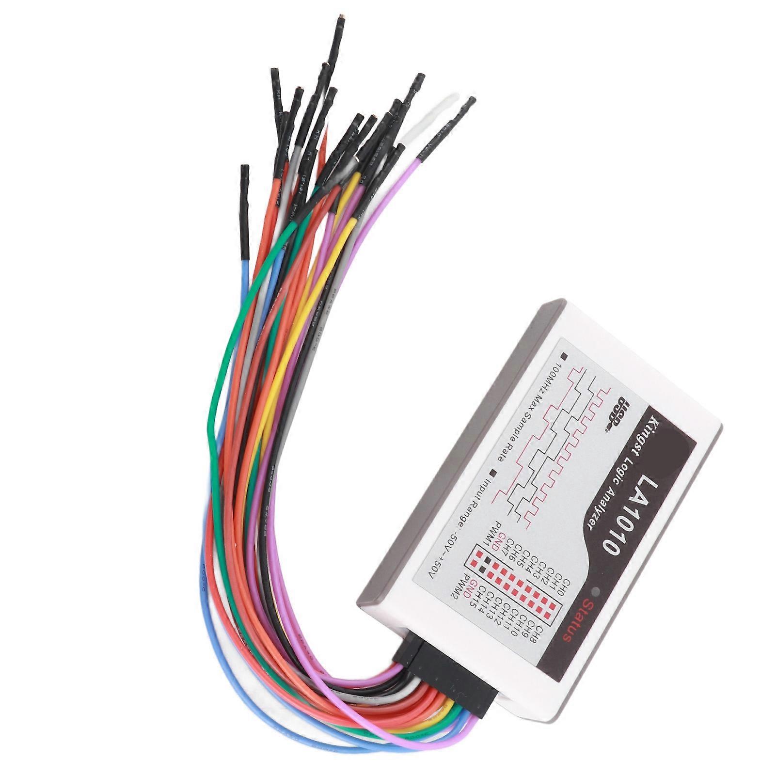 16 Channel Logic Analyzer with Cable Portable Analyzer Device 100M Sampling Rate ‑50‑50V Input 