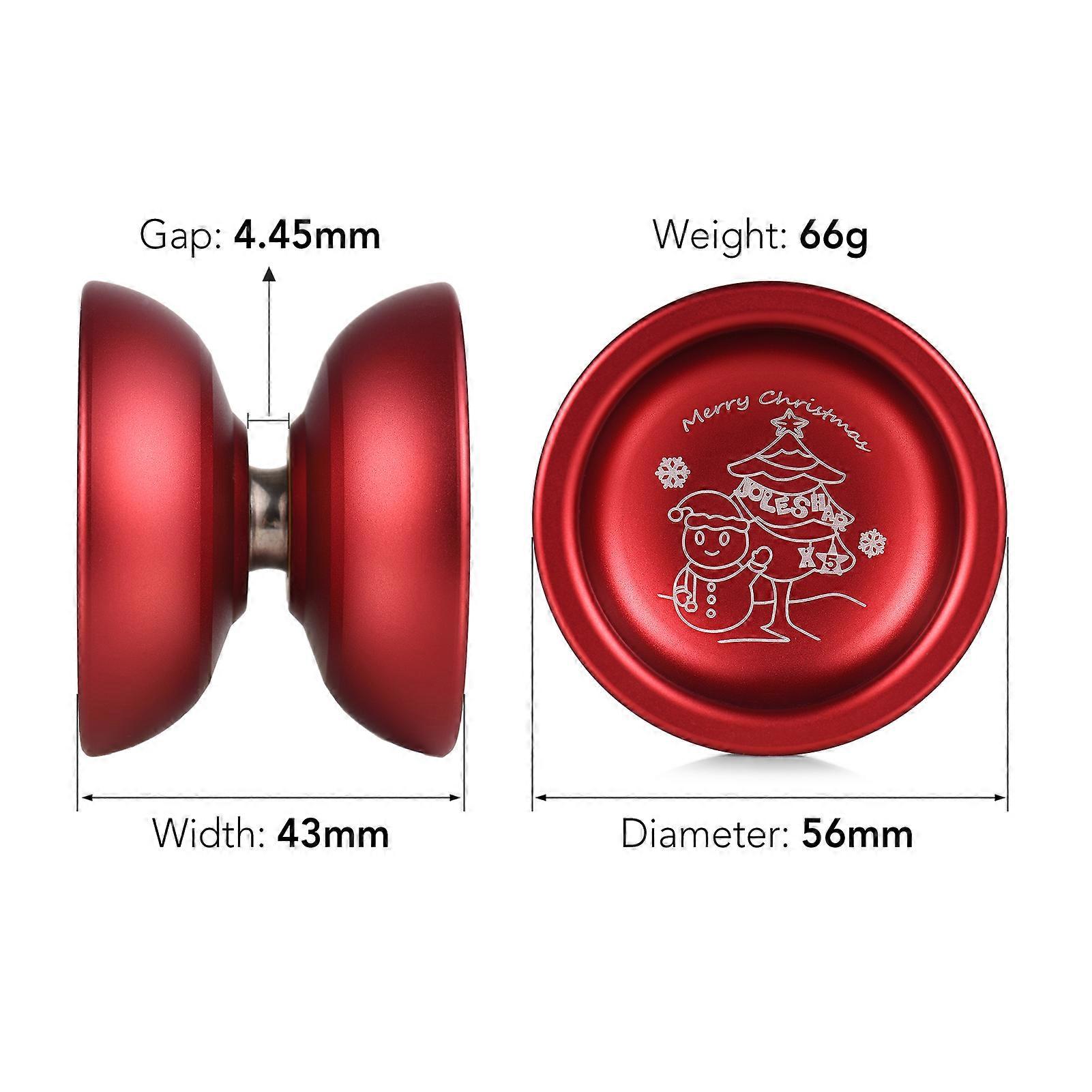 Christmas Professional Yoyoball Competitive Aluminum Yoyo Ball Yoyoball Gift with Strings and Glove