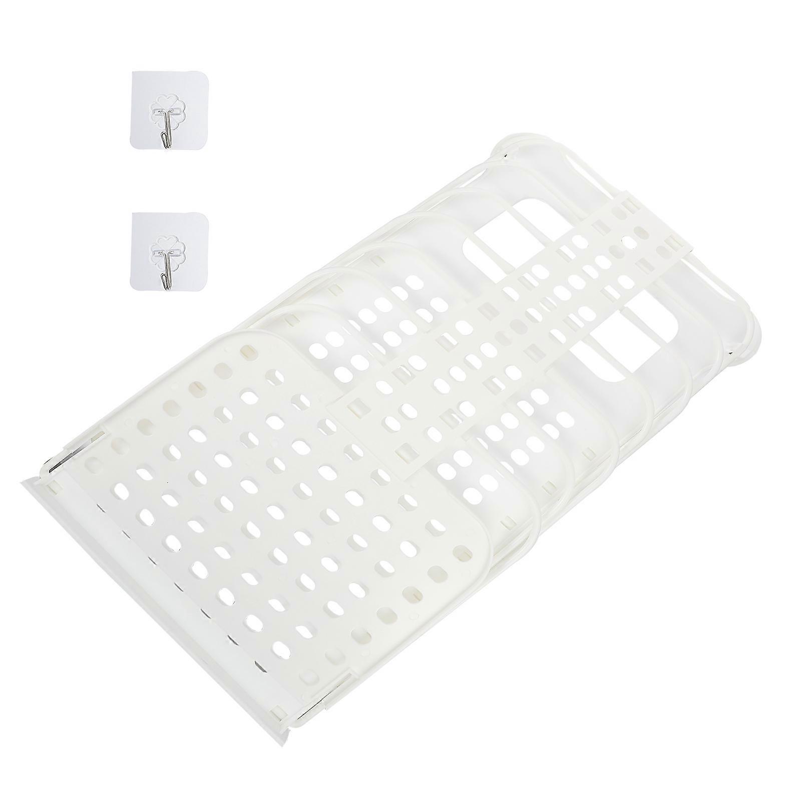 Foldable Wall-Mounted Dirty Clothes Basket White Pp Material for Bathroom Use 1Pcs