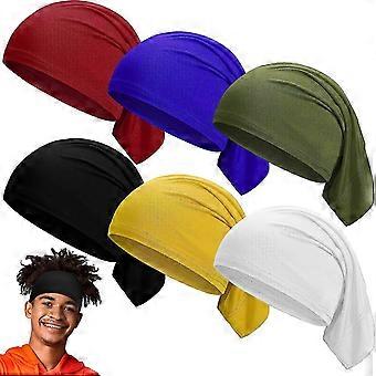 6 stk unisex, dreadlock-bånd, rør, elastiske fletter, hette, langt hår, dreadlocks, hodeinnpakning;
