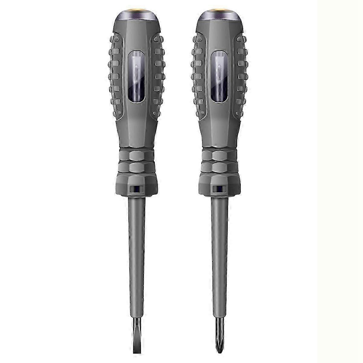 2Pcs Digital Voltage Tester Pen AC Non-Contact Induction Test Pencil Voltmeter Power Detector Electrical Screwdriver