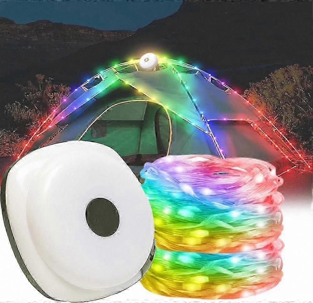 USB Fairy Lights for Camping, 2-in-1 Waterproof Portable Lamp, 10m Awning Decoration, IP67 Outdoor Lighting Solution