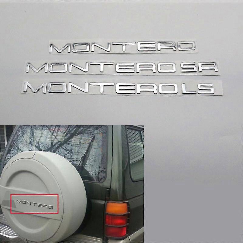 Compatible For Montero LS SR Emblem Sticker 3D Letter Car Body Rear Trunk ABS Silver Gold Black Nameplate Auto Logo Badge Decal
