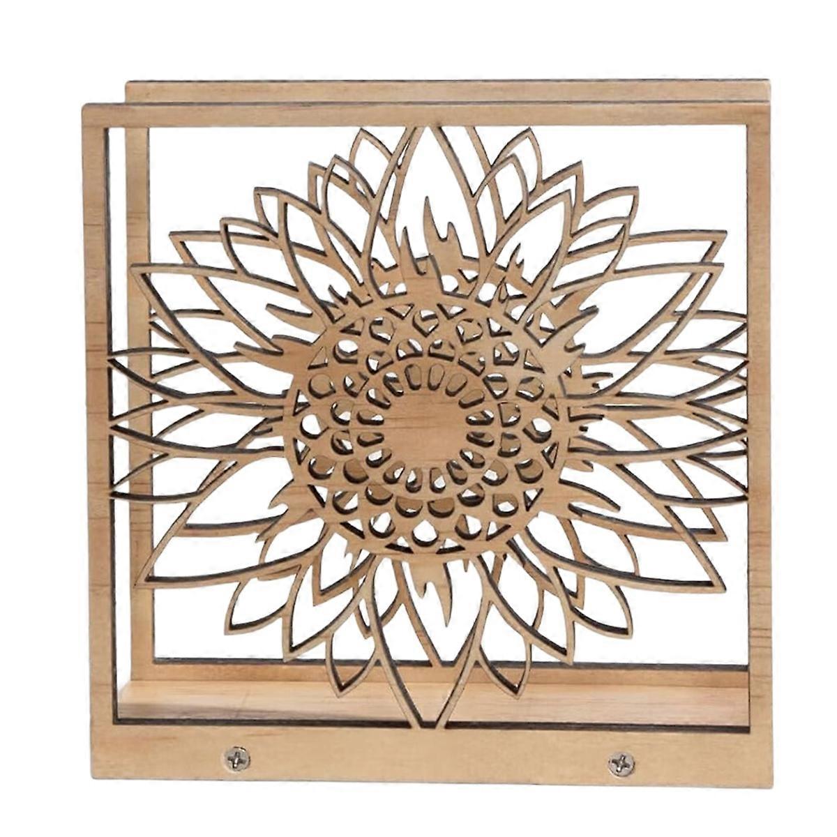 Handmade Sunflower Wood Napkin Holder Farmhouse Table Kitchen