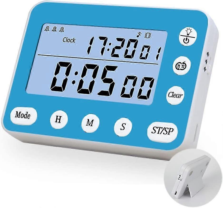 Large Screen Digital Magnetic Stopwatch Timer with Clock, Timer for Baking