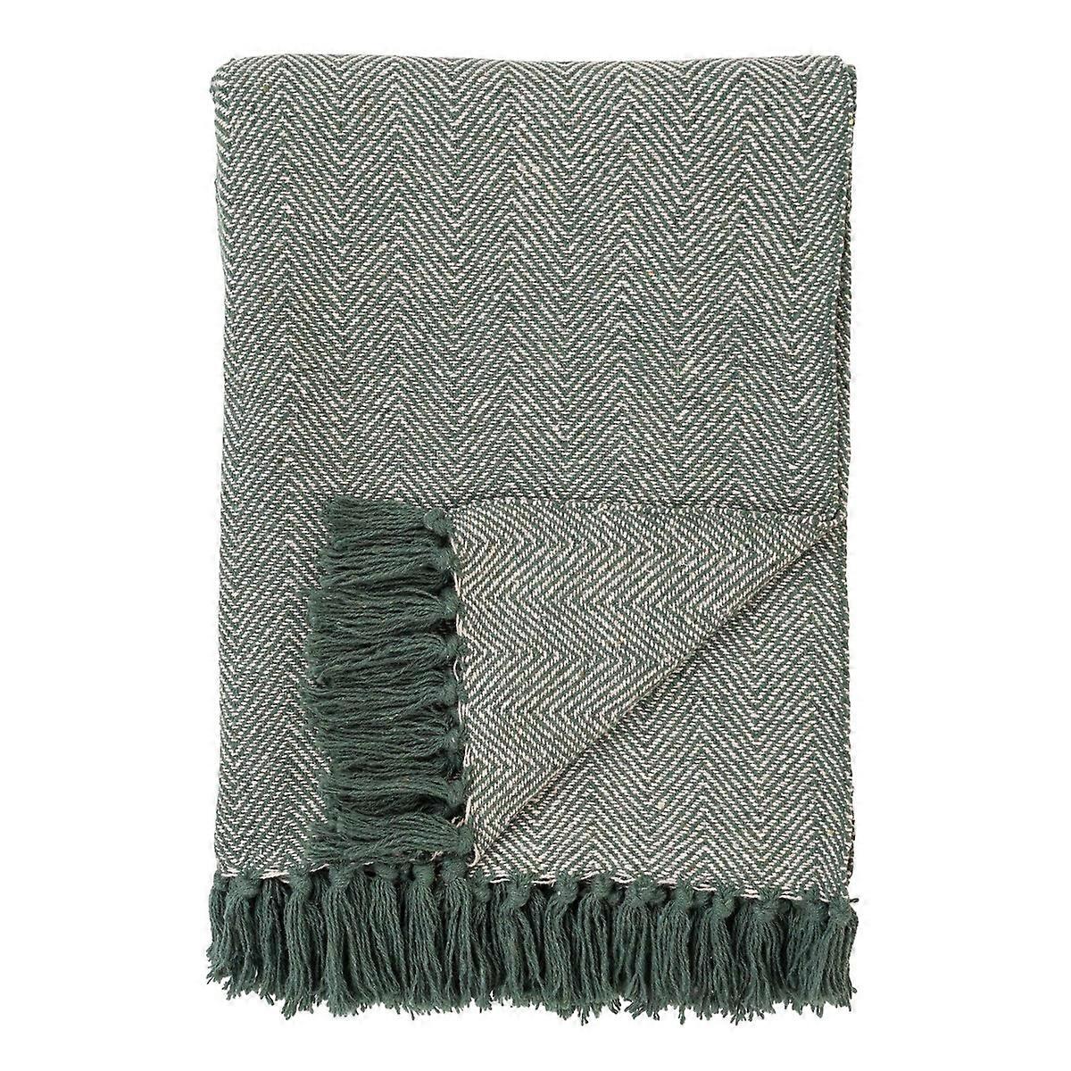 Cort Plaid, Vert, Coton, 160x130x1 cm