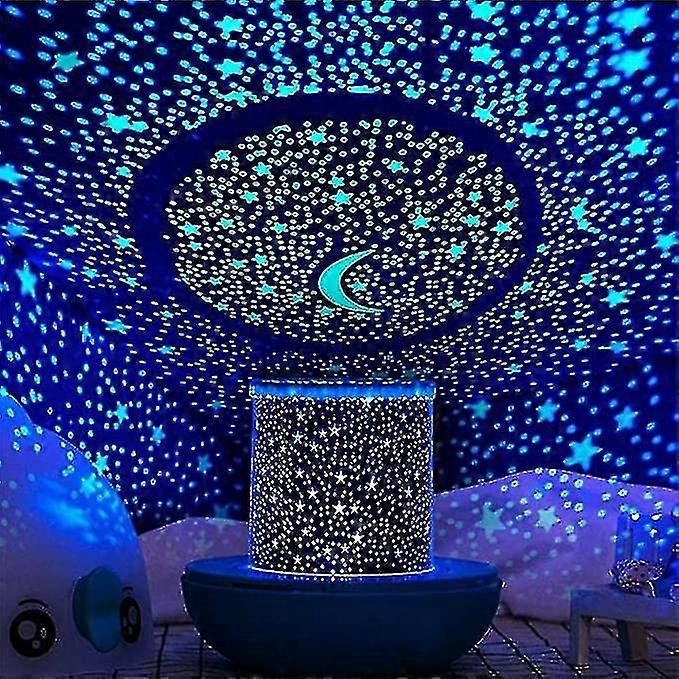 2025 Remote Control And Timer Design Seabed Starry Sky Rotating Led Star Projector For Bedroom Night Light For Kids Night Color Moon Lamp For Children