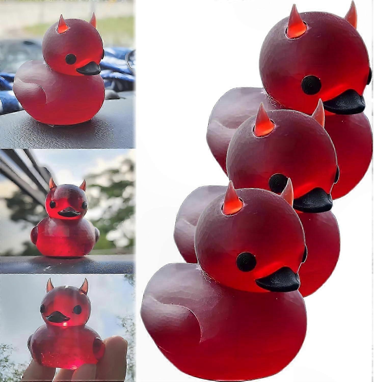Gothic Duck Figurine, Dark Decorative Duck for Desktop or Car Dashboard, Unique Halloween Gift Idea