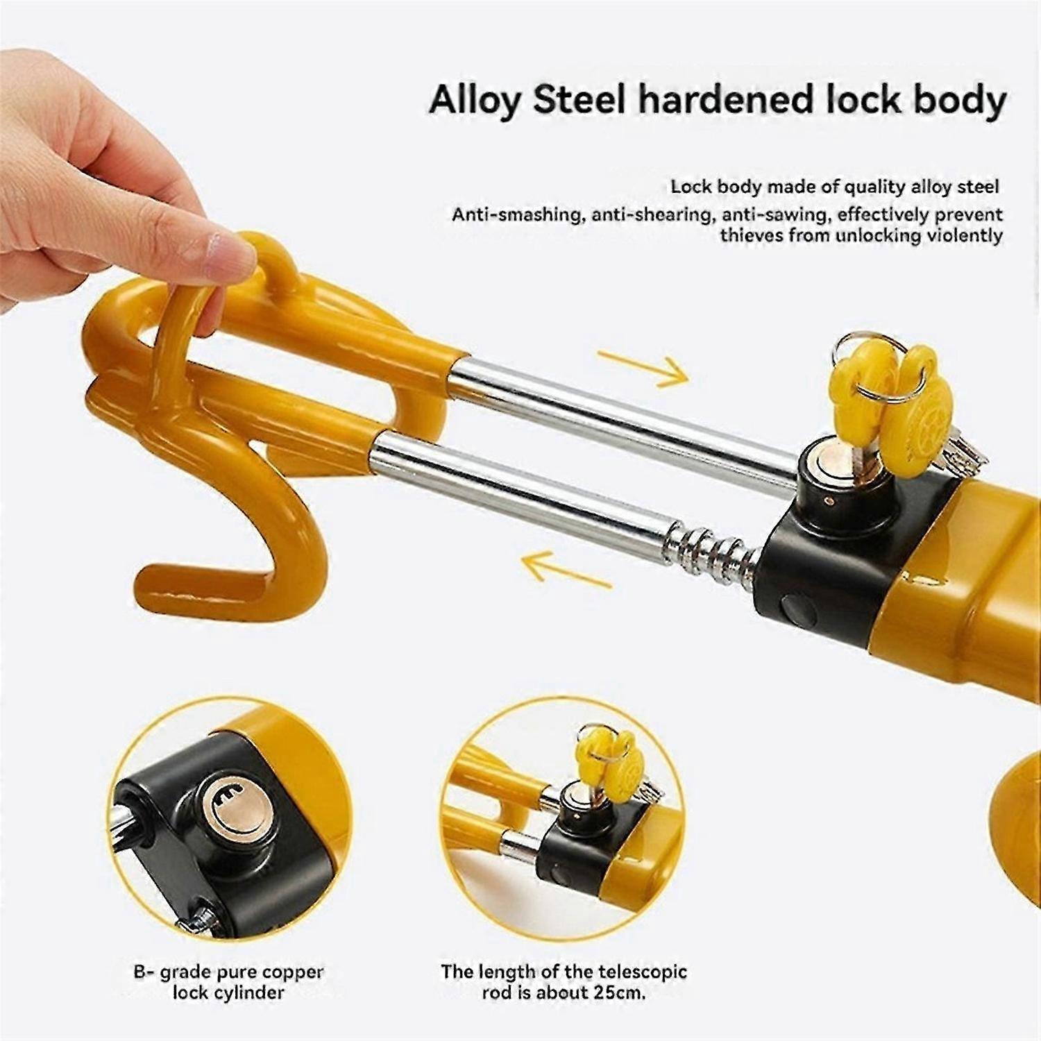 Steering Wheel Lock,Heavy Duty Anti-Theft Device