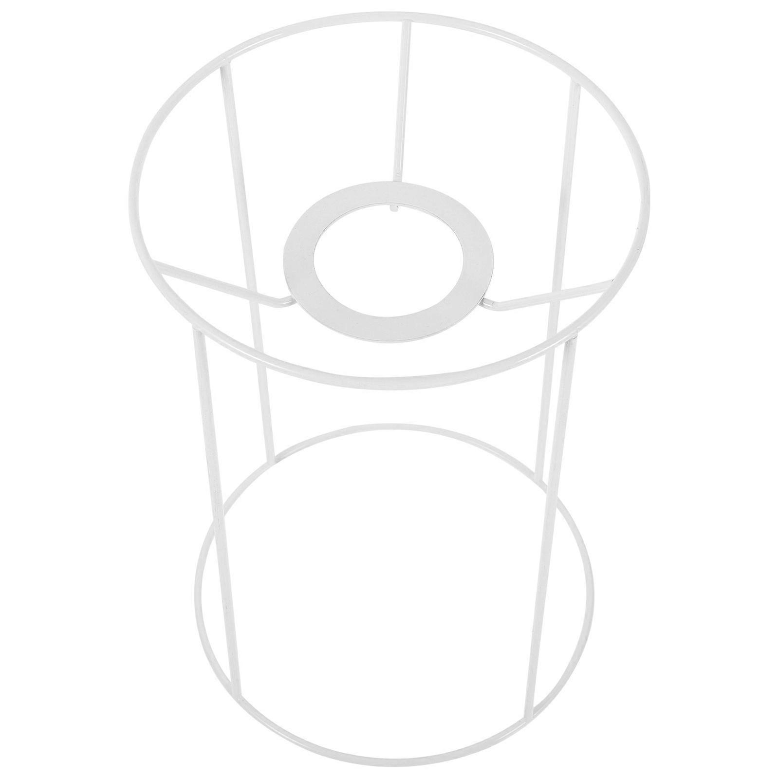 White Metal Lamp Shade Frame Ring for Table Lamp DIY 2Pcs Iron Frame