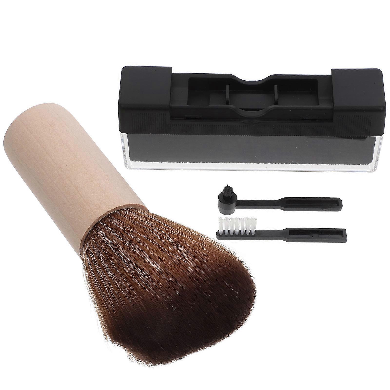 Record Care Brush Set for Vinyl Cleaning 3Sets Anti Static Brushes with Wood