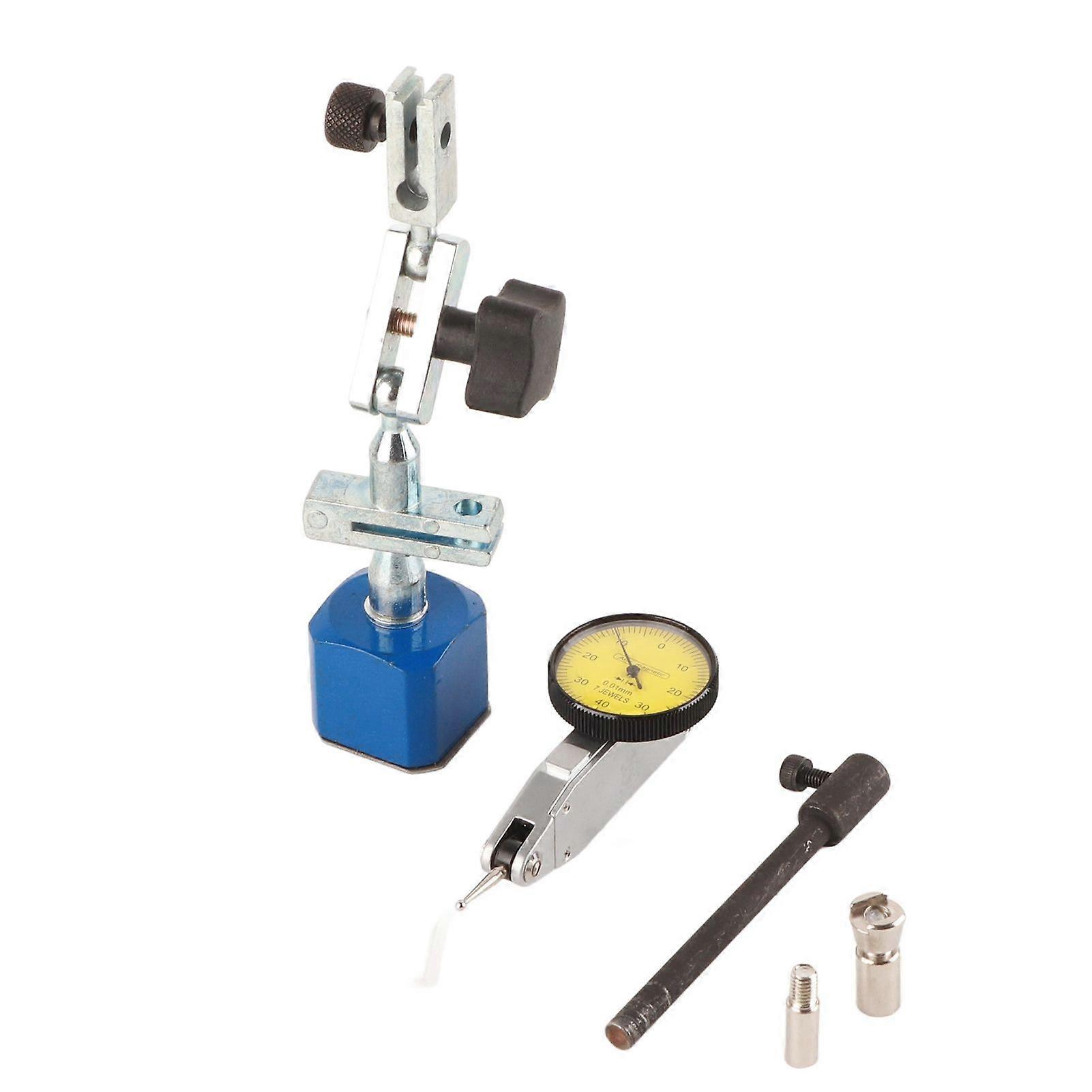 Adjustable Magnetic Base Stand Holder with YelLow Face Dial Test Indicator Gauge 00.8mm