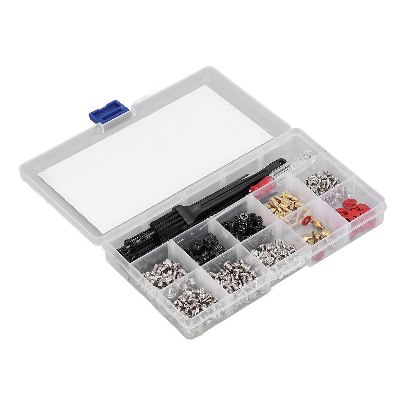 366 Pcs Computer Screw Set Motherboard Standoffs Screw Kit with Screwdriver Brush