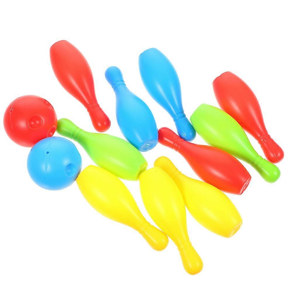 Kids Bowling Toy Plastic Bowling Set for Playing 3Sets with Ball and Pins