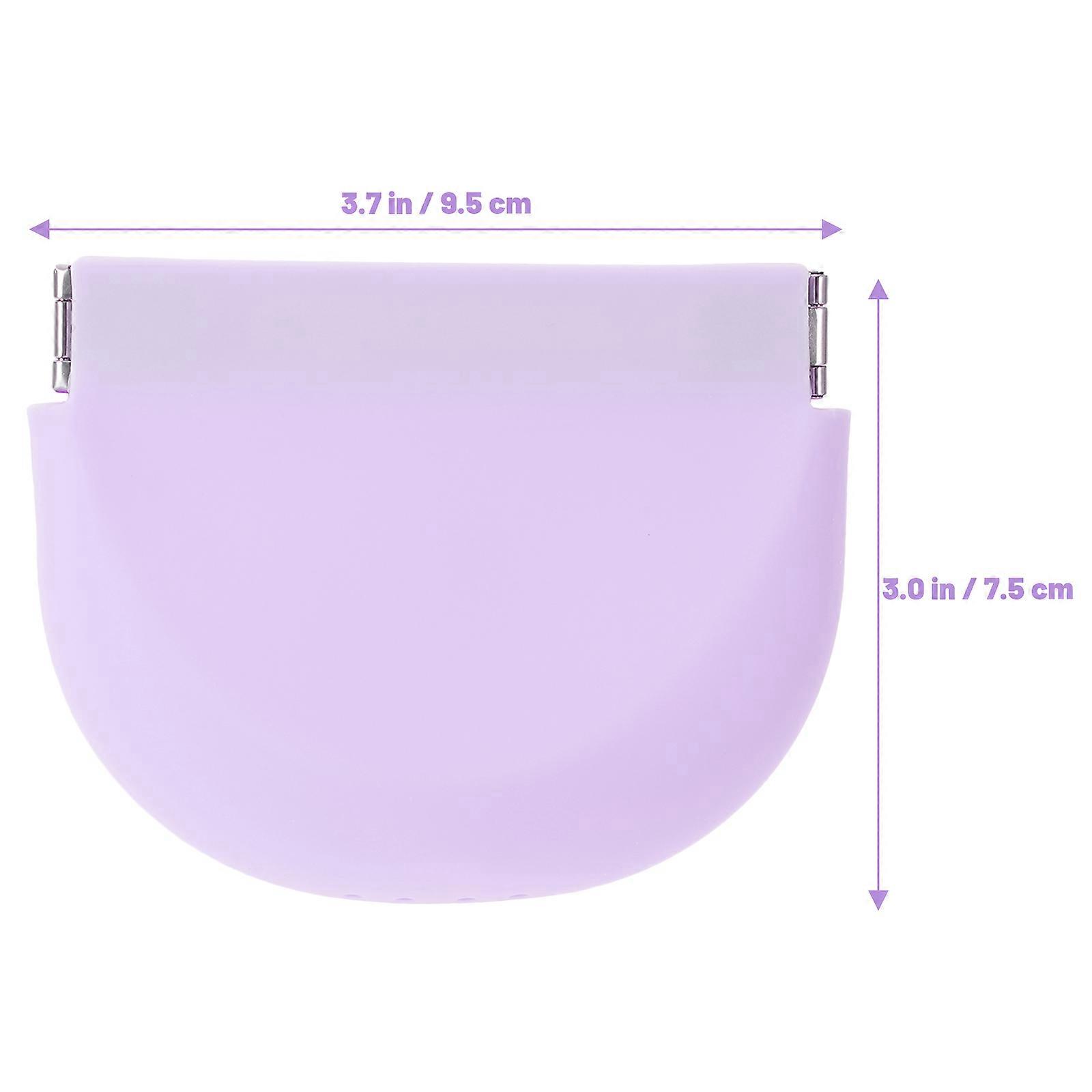 Household Denture Container Retainer Case for Convenient Use 5Pcs Set Purple
