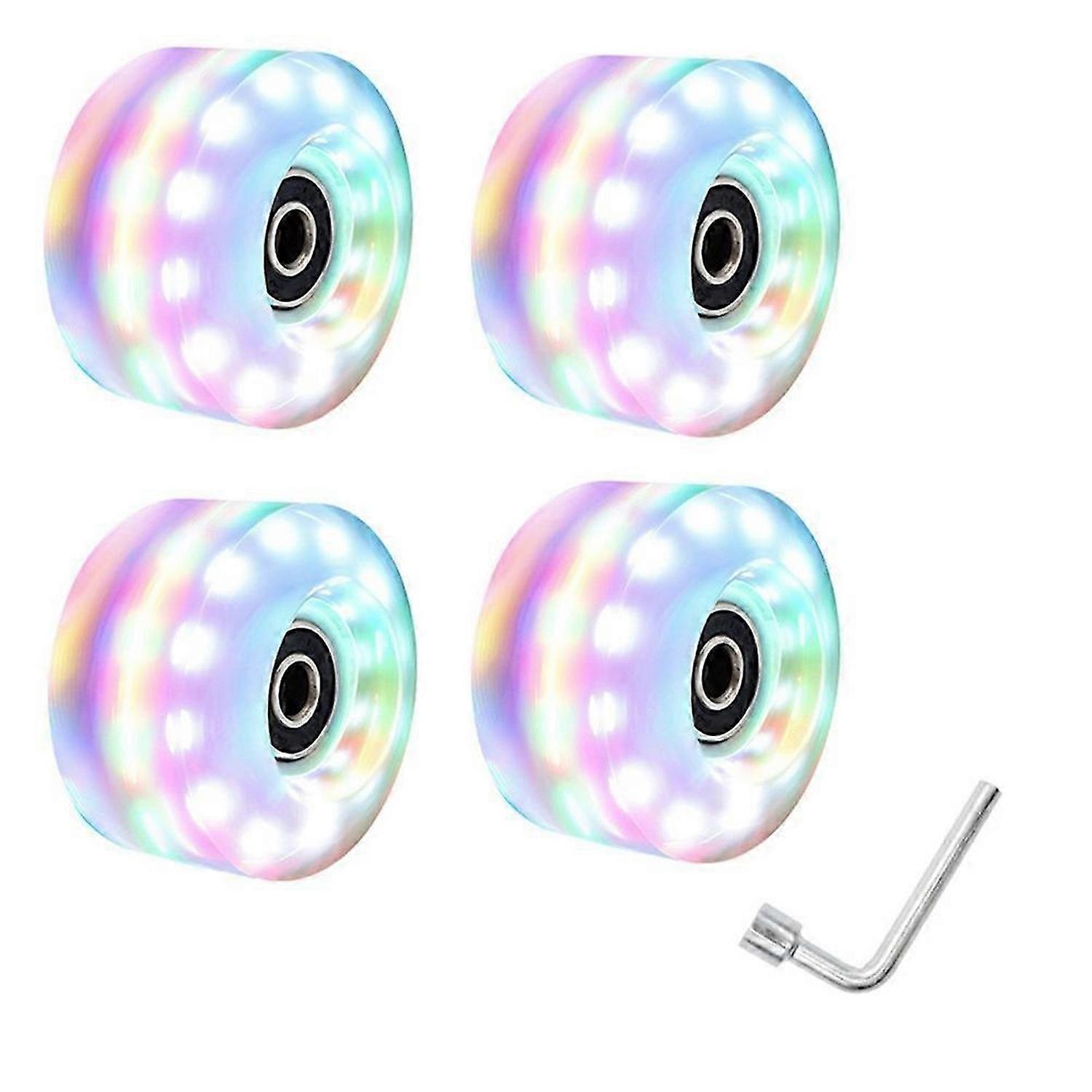 4 Roller Skate Wheels 58mm X 32mm Luminous Quad Roller Wheels colored