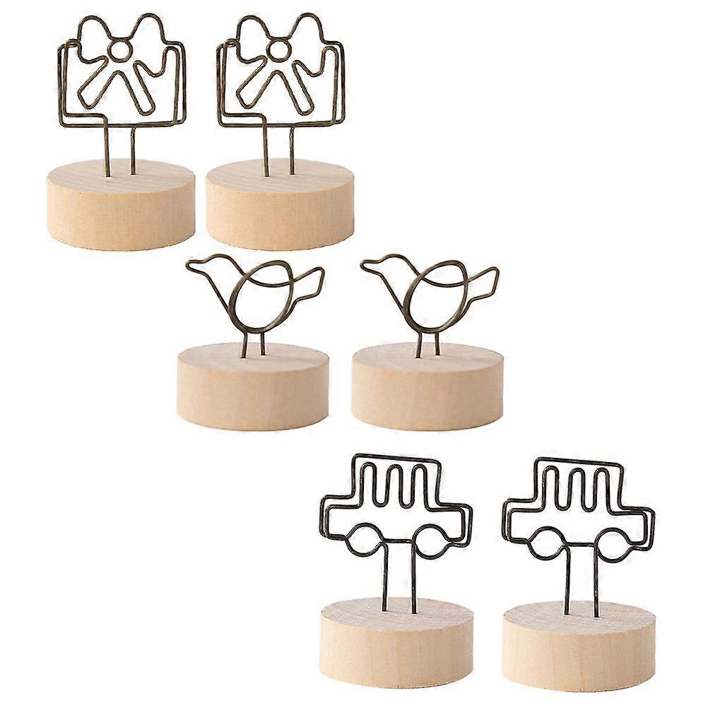 Creative Memo Clips Made of Wire for Holding Use 6Pcs
