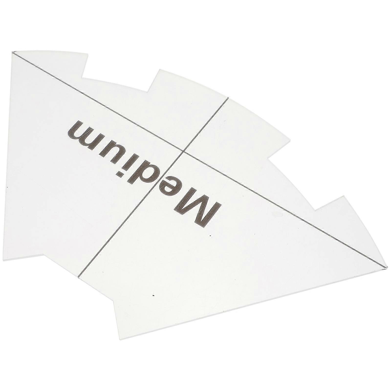 Plastic Patchwork Rulers Quilting Template Ruler for Crafting Transparent White Designed for Drawing 1Pcs