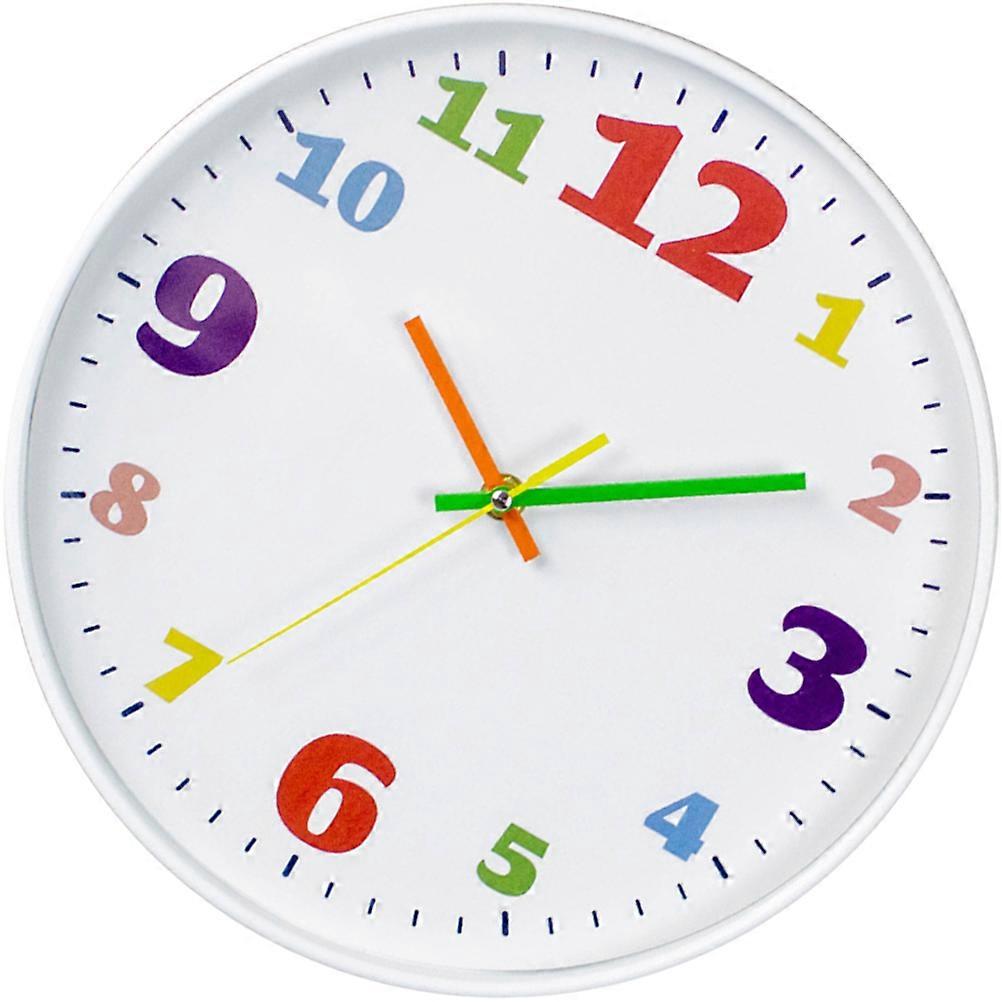 Bedroom Wall Clock Large Numbers Silent Clock Battery Operated 5Pcs