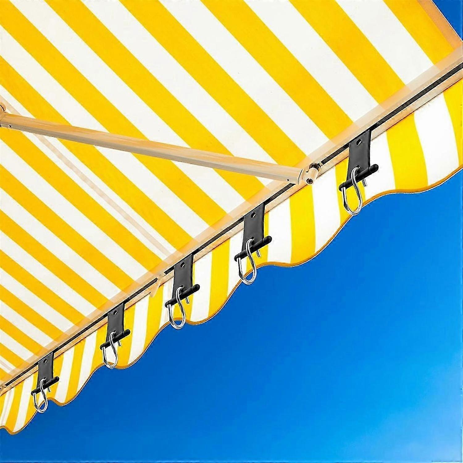 16 PCS RV Awning Light Clips Awning Hooks, Double Sided Campers Light Holders Awning Hooks Light Sup