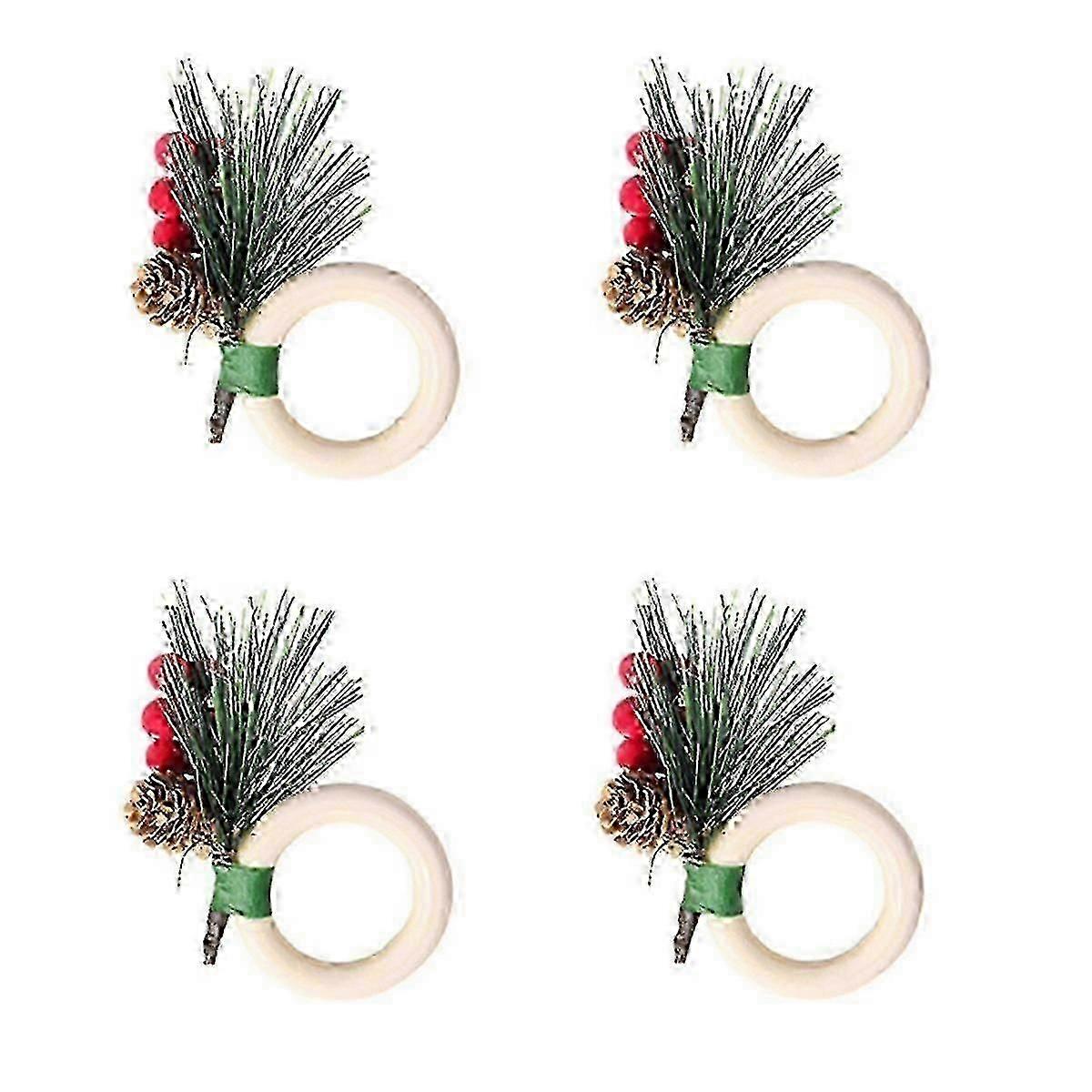 Christmas Napkin Ring Set Christmas Napkin Ring Christmas Holiday Dinner Table Decoration A