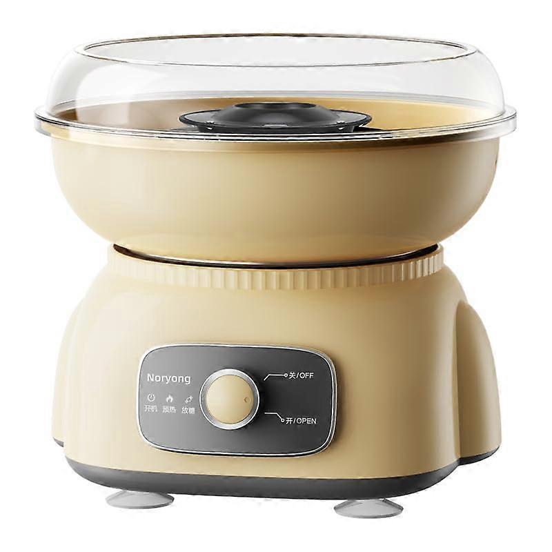 Candy Floss Machine 500W Cotton Candy Maker With SplashPrevention Bowl Washable Removable Parts Yellow