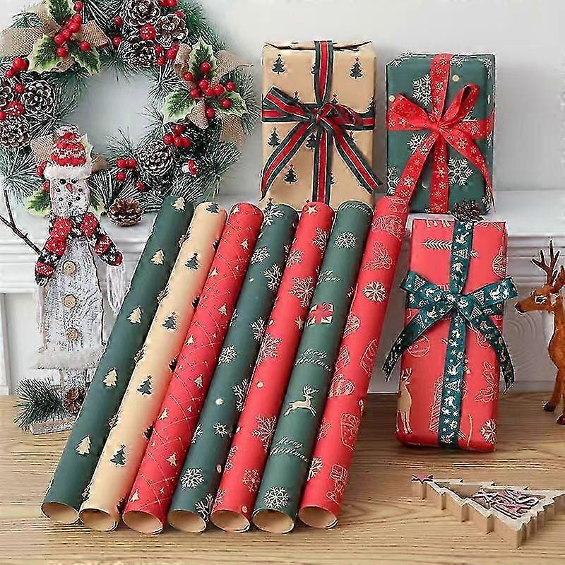 Jul Omslagspapper Julklapp Box Inslagningspapper Gåva Gåva Dekoration