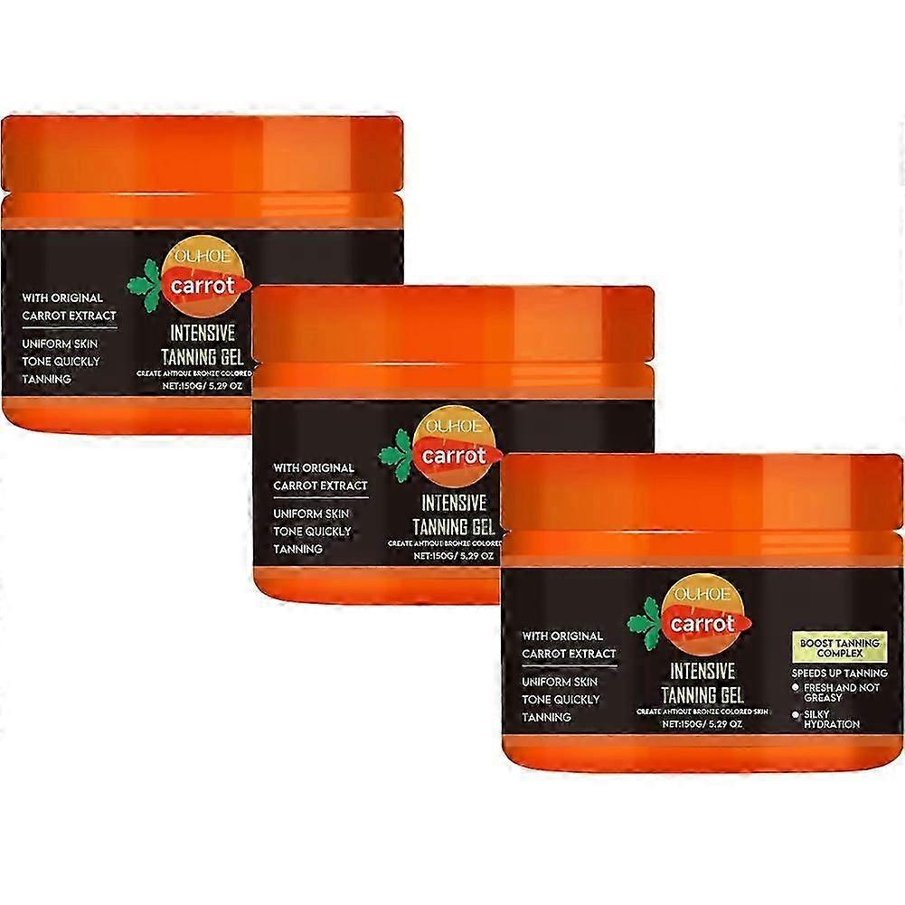 Carroten Intensive Tanning Gel - Instant Tan Enhancer - Speed Up Tanning - Water-Resistant with Carrot Extract - Vitamin A & E For Moisture and Hydrat