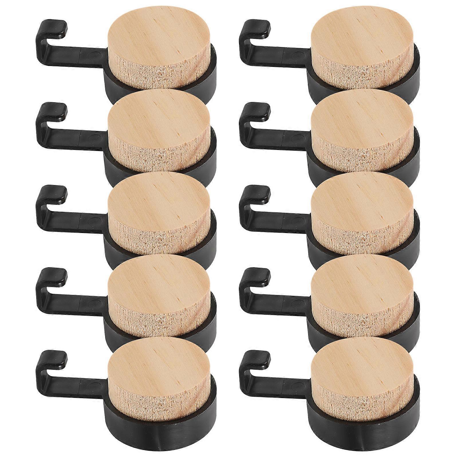 Wooden Wall Hooks Black Wall Hooks for Coats and Bags 20Pcs Set