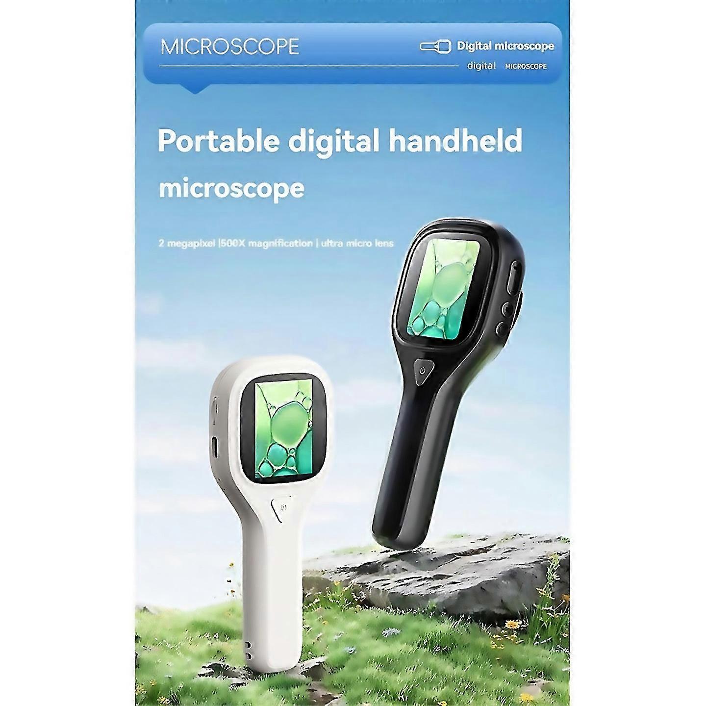 For Portable Digital Microscope With Led 20 Inch Screen Black