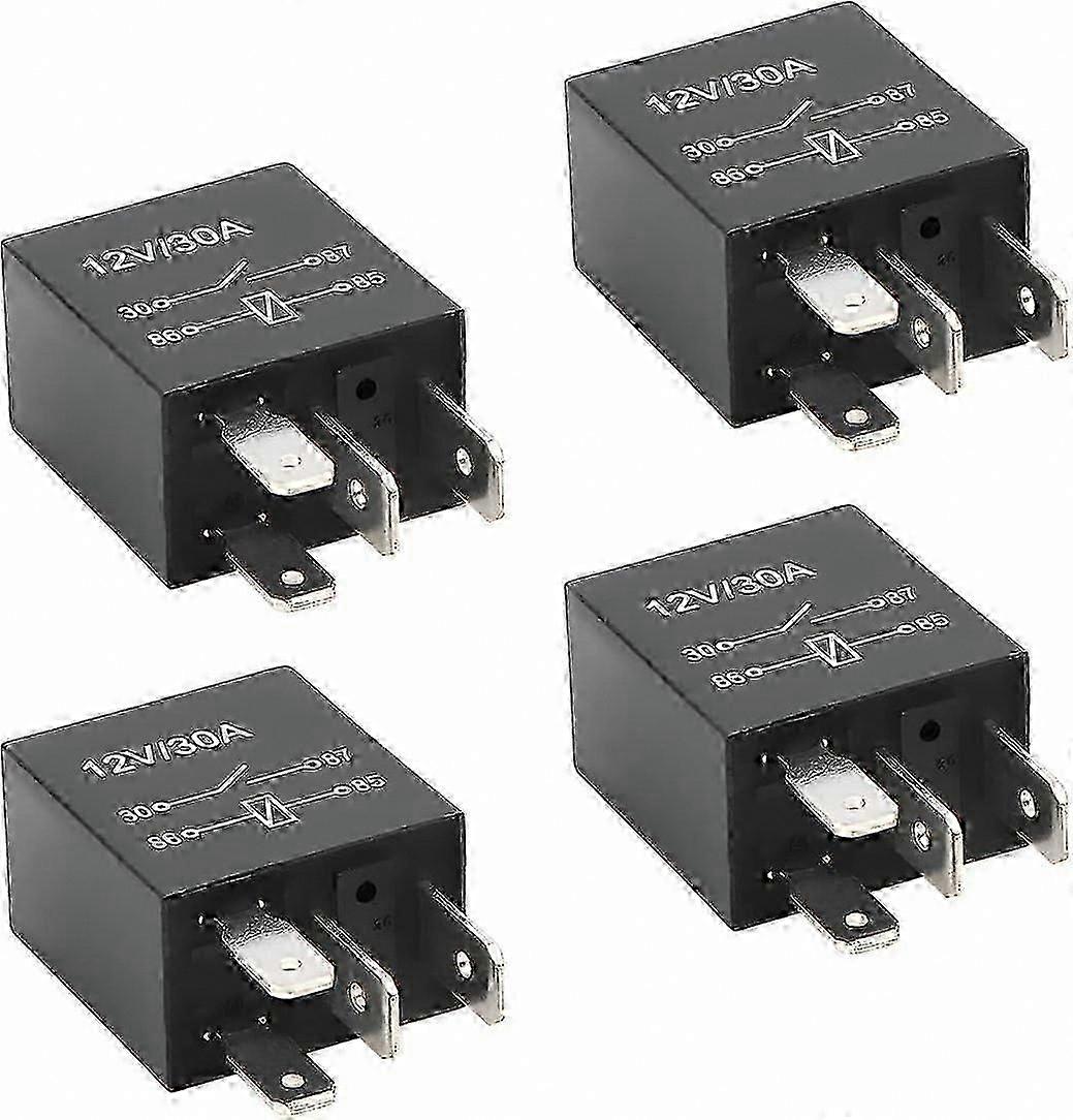 Heavy Duty 12V 30A 4-Pin Relay for Automotive Use Multi-Function Car Motor Relay Universal Replacement Accessory