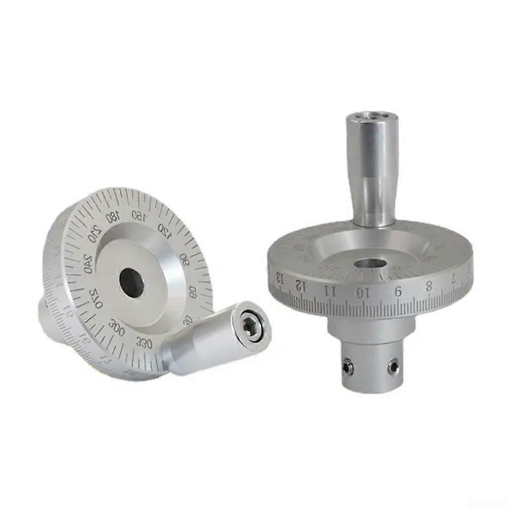 Aluminum Alloy Lathe Hand Wheel 50mm Diameter With Engraved Scale For CNC Metalworking Lathes 6mm Bore