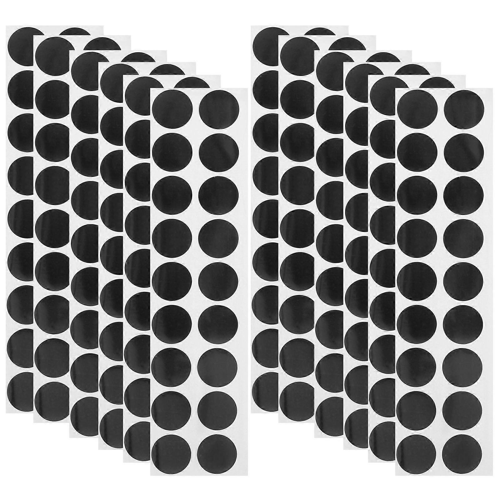 Black Paper Target Stickers for Decor 200 Sheets Portable Self-Adhesive Pasters