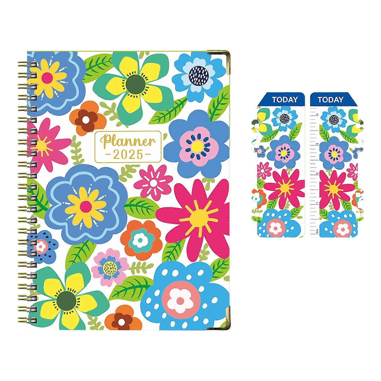 Uanit 2025 Academic Planner Weekly and Monthly, Calendar Planner from January to December, Spiral Monthly Planner with Monthly Tabs, Inner Pocket