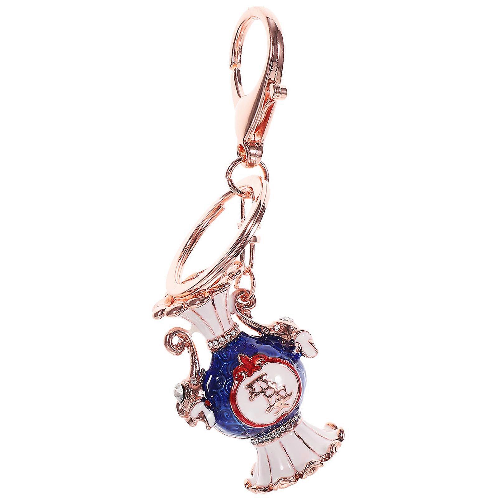 Creative Wallet Keychain Vase Shape Metal Keychain Decoration 4Pcs