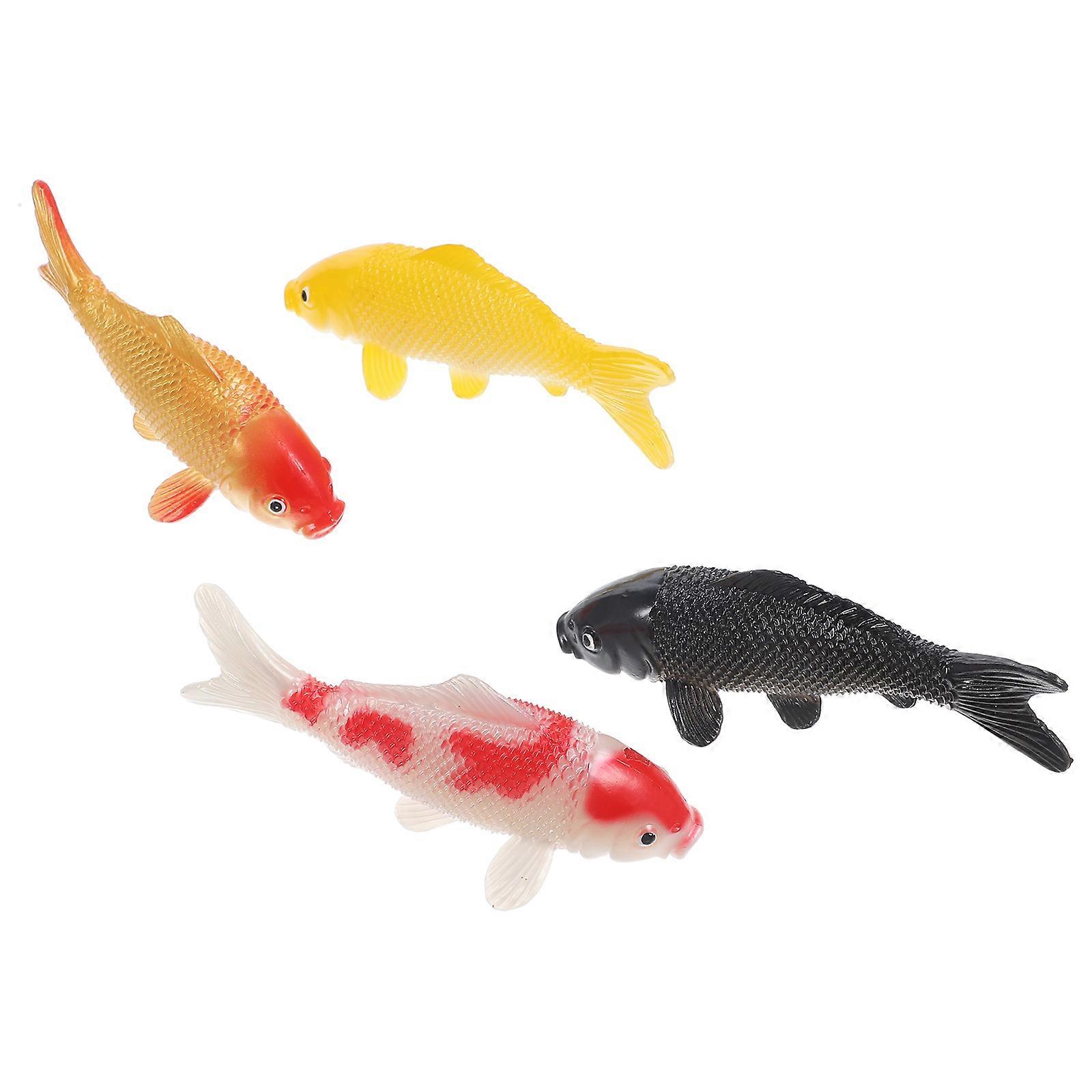Artificial Fancy Carp Fake Fish for Aquarium Decor 12Pcs Colorful Simulation