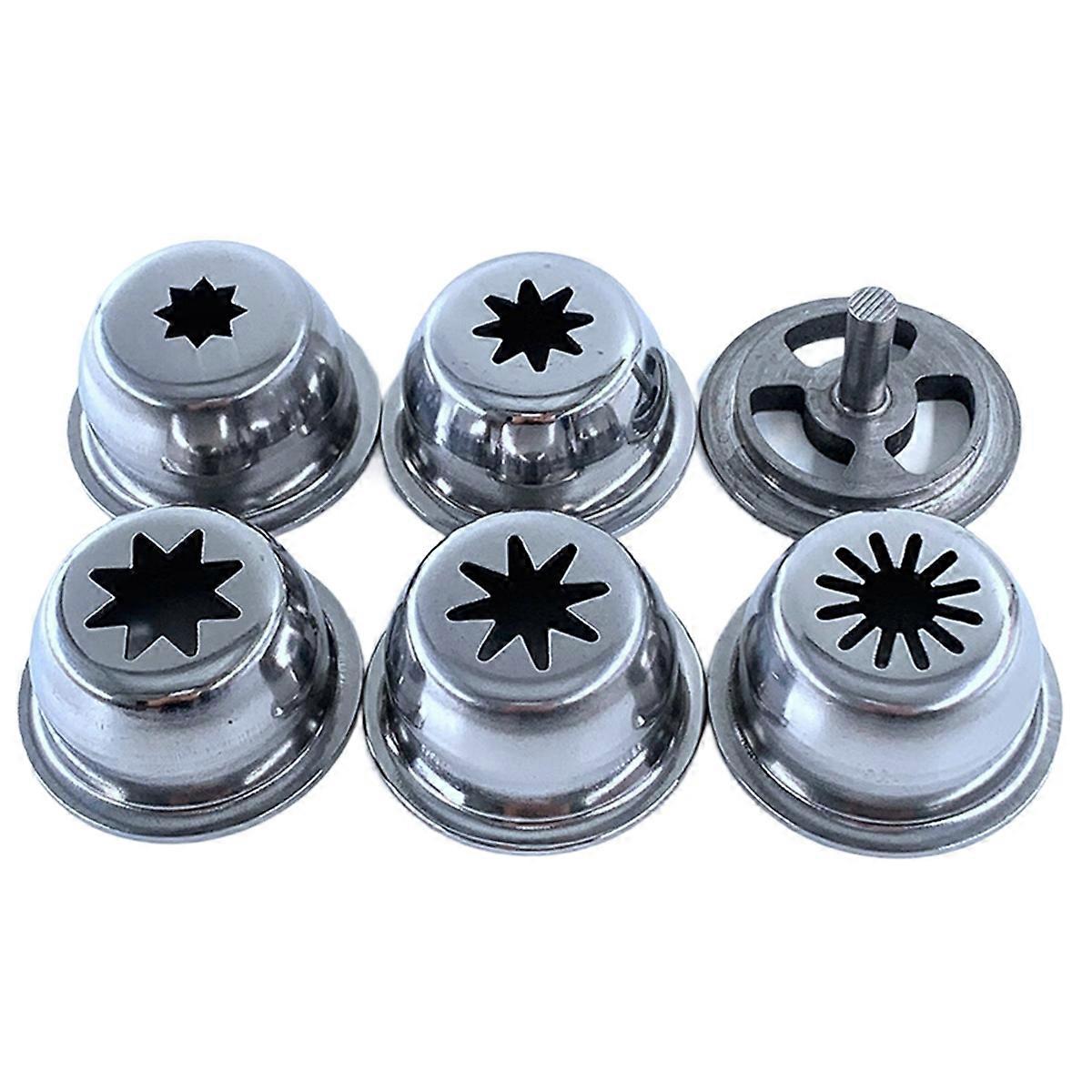 Solid Hollow Stainless Steel Churrera Churro Nozzle Mold for Churros Machine 5 Molds/ Set 53mm Out D