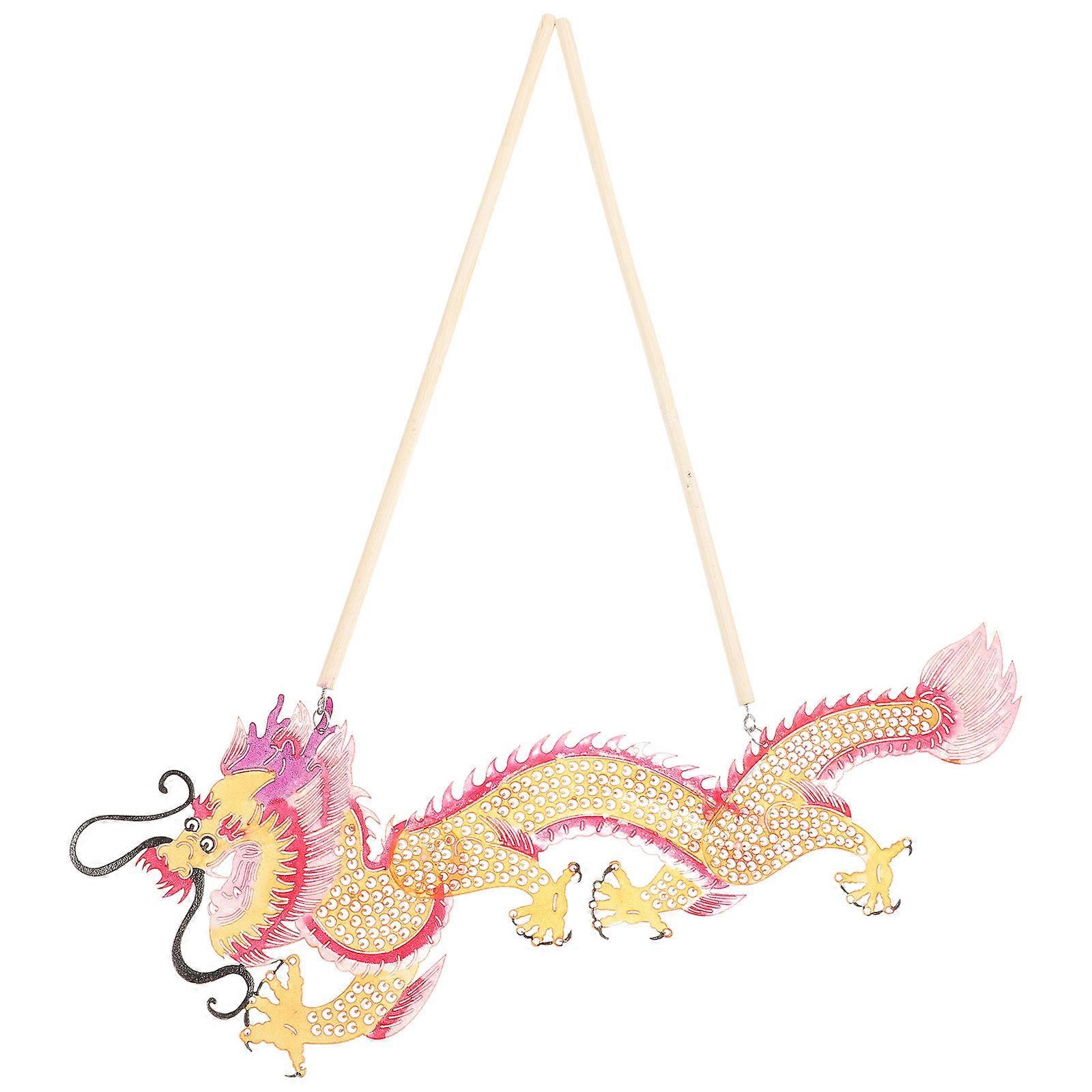 Handmade Chinese Shadow Toy 4Pcs Cultural Performances Home Entertainment Rectangular Size 32x30cm