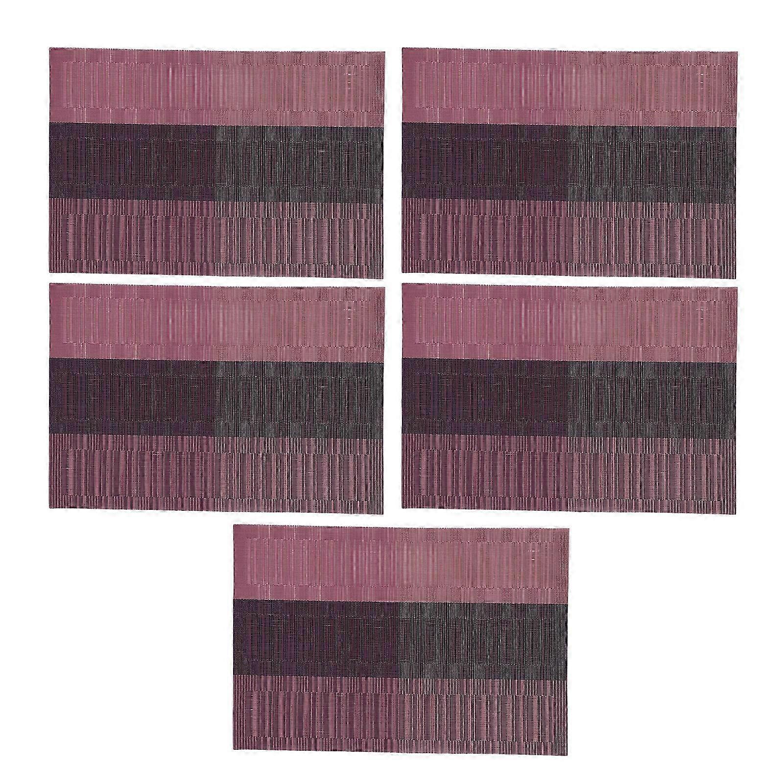 5Pcs Placemat Dining Mat PVC Table Coaster Washable Rectangular for Home Hotel Restaurant 2025