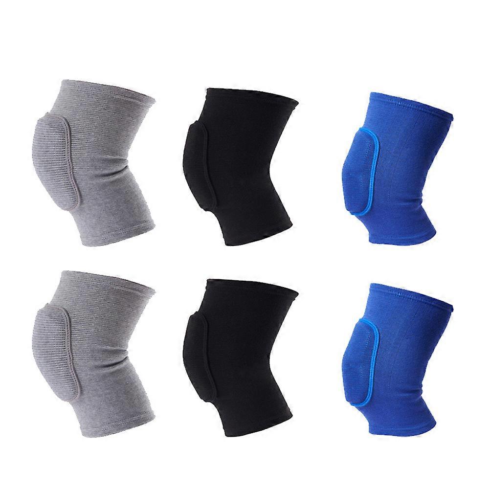 מגיני ברכיים ספורט 2Pcs רפידות ספוג תרגיל לאימוני חדר כושר כדורסל כדורגל כדורעף ריצה טניס הרמת משקולות שחור עיצוב מונע החלקה ניקוי